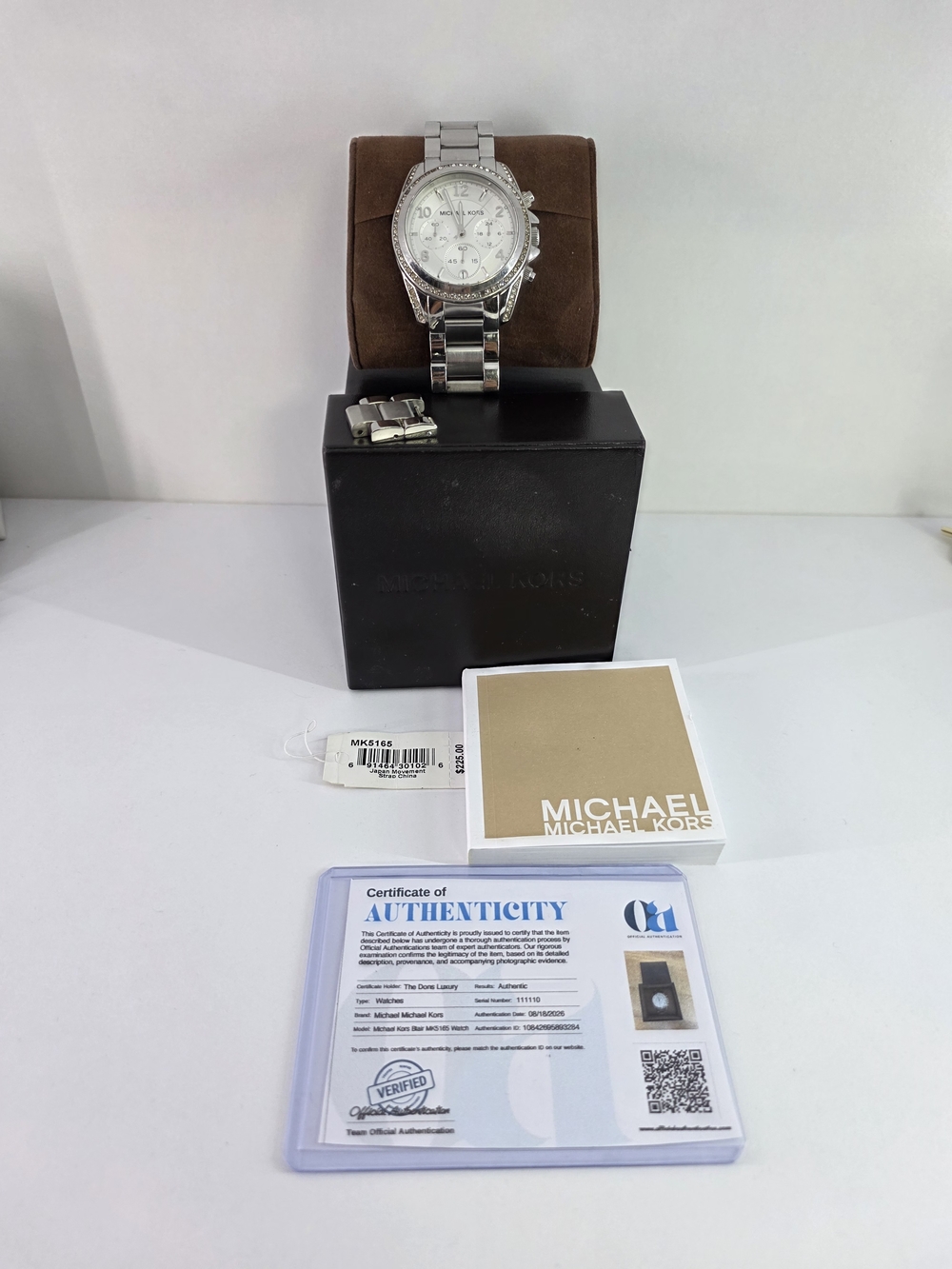 Michael Kors Men’s Silver Stainless Steel Watch - Full Inclusion W/ COA